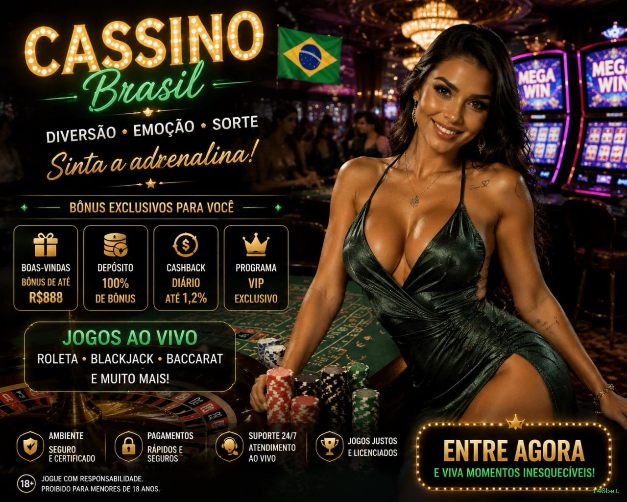 Imagem promocional dos ganhos da 146bet